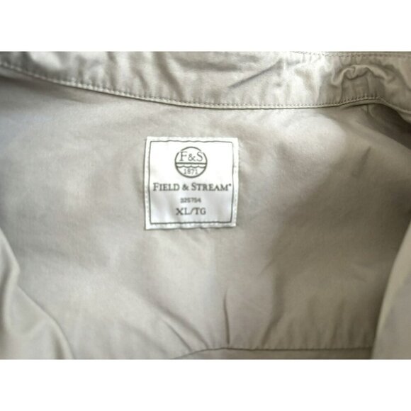 Field & Stream Men's Khaki Short Sleeve Button-Up Shirt 2 Chest Pockets XL - Picture 5 of 5